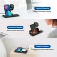 thumbnail image 2 of 3-in-1 Wireless Charger Station for iPhone 17/16/15/14/13/12/Pro Max, Apple Watch Ultra 11/10/9/8/7/SE/6/5/4/3/2/1 & AirPods 4/3/Pro Samsung S24/S23/S22 Foldable Fast Charging Dock, 2 of 9