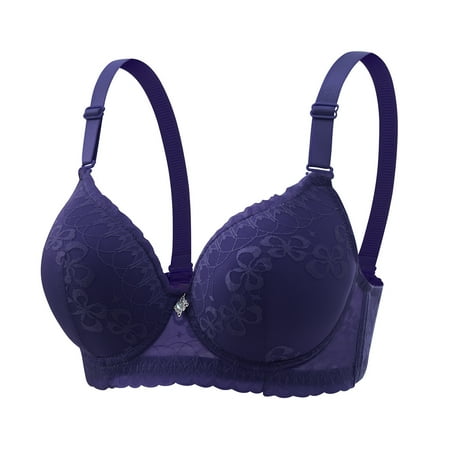 DJskiyers Sexy Womens Bras No Underwire Full Support Bra Floral V Neck Bralette Spaghetti Strap Wireless Bra Breathable Everyday Bra