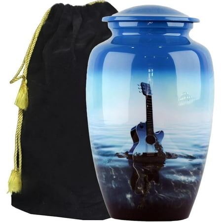 Cremation Guitar Urns for Human Ashes Adult Male Female - Urns for Men Women Human Ashes  with Valvet Bag - Dog Cat Pet Memorial Urn  Keepsake Box (6 x 6 x 10.5)