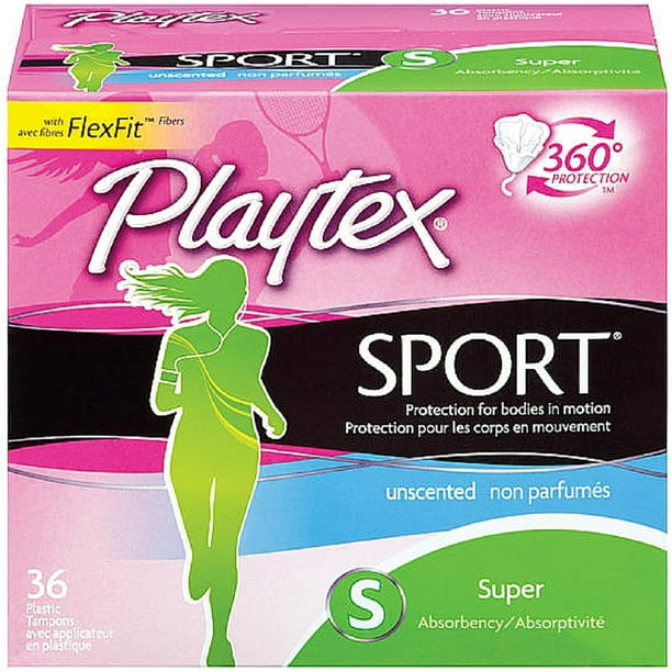 Playtex Sport Unscented Super Absorbency Tampons 36 ea (Pack of 2
