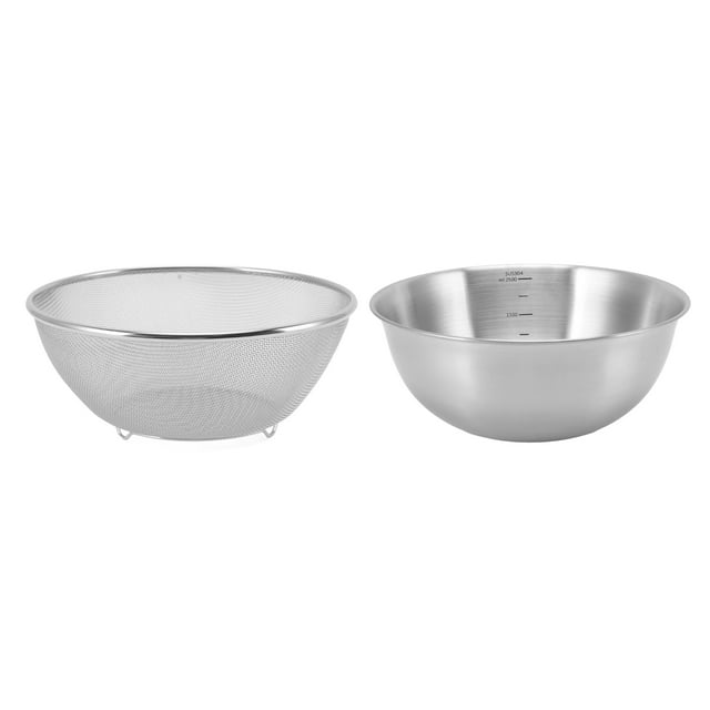 Salad Bowl, Rice Strainer 2mm Aperture Easy To Clean Multi Purpose For Home Bowl+Mesh Screen