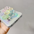 thumbnail image 5 of Funda transparente para teléfono con diseño de dibujos animados, compatible con iPhone 13 Pro Max con cadena, funda protectora de cristal Pretty Kawaii Smile para iPhone 13 Pro Max de 6,7 pulgadas Rojo Verde, 5 of 5