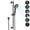 Matte Black, variant on Handheld Shower Head with Slide Bar, Matte Black, 6 Settings, Adjustable Height