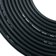 GLS Audio 50ft Mic Cable Patch Cords - XLR Male to XLR Female Black Microphone Cables - 50 Balanced Mike Snake Cord - Single