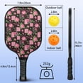 thumbnail image 4 of Pickleball Paddles Set,Pioneer Flower Floral Print Pattern Fiberglass Surface Pickleball Racket Set with 2 Indoor Outdoor Pickleball Balls and Pickleball Bag,Pickle-ball Equipment, 4 of 6