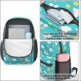 thumbnail image 4 of Unicorn and Cloud Blue Pattern 17" Waterproof Oxford School Backpacks for Teens, S-Shape Padded Straps, for School, Travel, Hiking, Camping, 4 of 5