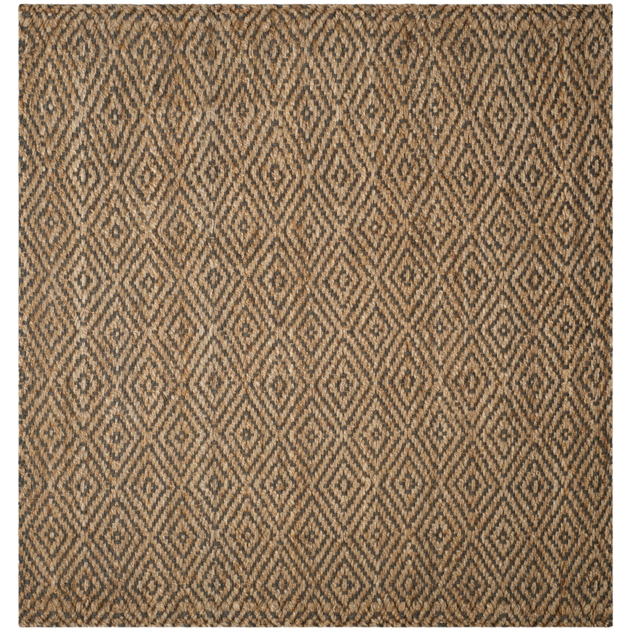 SAFAVIEH Natural Fiber Emory Geometric Jute Area Rug, Natural/Grey, 4' x 6'