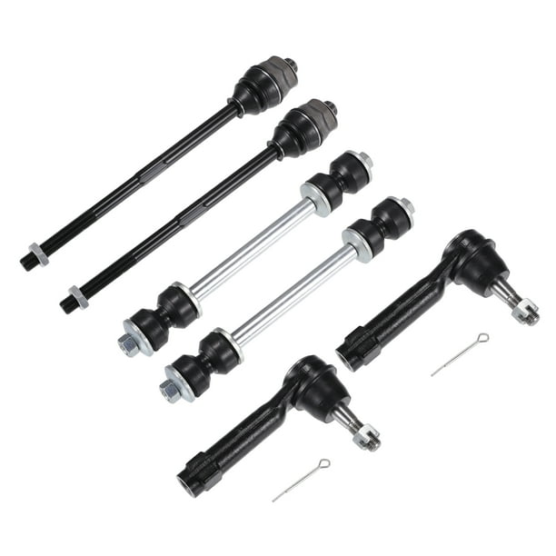 Unique Bargains 6pcs Kit de Suspensión Delantera Extremo Interior Exterior de Barra de Dirección Enlace de Barra Estabilizadora Delantera para Cadillac Escalade
