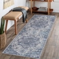 thumbnail image 6 of GLN Rugs Delos - Indoor, Machine Washable Area Rug 2'6"x7' Multi Gray Home Carpet, 6 of 7