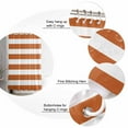 thumbnail image 5 of Shower Curtain, Farmhouse Classic Stripes Waterproof Shower Curtain Set with Hooks for Bathroom Showers,Stalls and Bathtubs,60x72In Orange White, 5 of 8