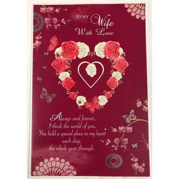 À Ma Femme avec Amour Carte de la Saint-Valentin