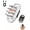 White, variant on Purivil Pro Massager - 16 Head Massage Gun Deep Tissue, 30 Intensity Levels, 3 Smart Modes Quiet Percussion Massagers for Legs, Waist, Buttocks Muscles (White)