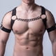 thumbnail image 1 of Arnés de pecho para el cuerpo, arnés de pecho para hombres, arnés de pecho negro para hombres, tirantes de pecho superiores para hombres, estética elegante, 1 of 13