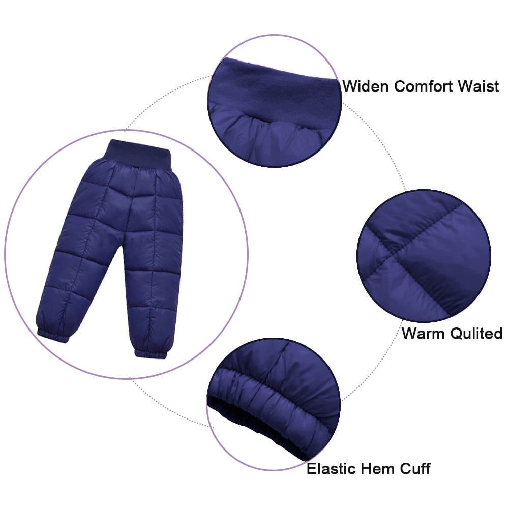 ATAIKU 6M-5T Toddler Baby Boy Girl Cute Hooded Puffer Jacket with Pants Kids Winter Snowsuit Lightweight Down Outwear