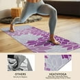 thumbnail image 4 of Purple Floral and Petal Pattern Hot Yoga Mat Towel Non Slip for Hot Yoga - Quick-Drying Yoga Mat Cover with 4 Corner Pockets with Travel Bag - Hot Yoga Towel Non Slip 70"x26", 4 of 6