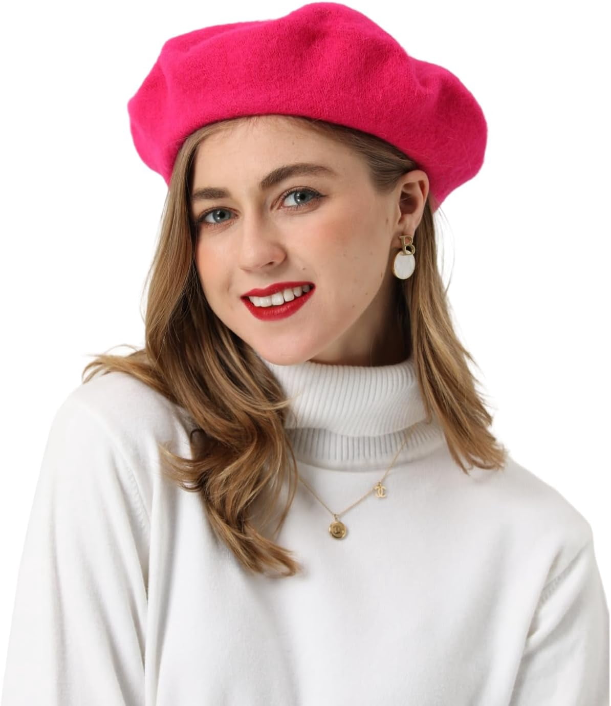 Beret-Classic Wool Beret Solid Color Womens Beret Cap Hat  display picture 1