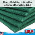 thumbnail image 3 of LOLA Pot Brite Scouring Fiber Pad, 6 Pack, Nylon & Polyester Scrub Pad, Heavy Duty 4" x 6" Cleaning Pads, Removes Grease & Baked-On Foods, 3 of 5