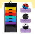 thumbnail image 4 of SKYDUE Hanging Wall File Folders，Cascading Rainbow Color Wall Organizer with 6 Removable Folder Pockets for Planning , Black, 4 of 6