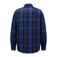 thumbnail image 2 of AZoiNM Men's Slim Fit Brushed Flannel Plaid Shirt Long Sleeve Button Down Shirt for Fall, 2 of 7