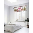 thumbnail image 3 of Christmas Valances for Windows, Winter Xmas Cats Trees Gifts Flowers Grey Wood Grain Light Filtering Window Treatment Valances, Rod Pocket Small Curtains for Kitchen/Bathroom, 54"x18", 3 of 9