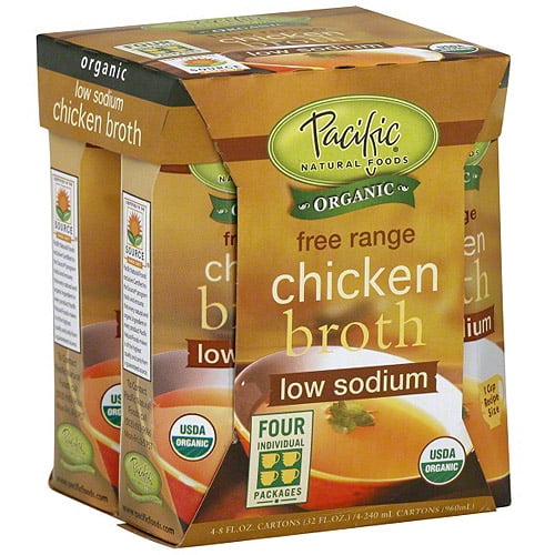 Pacific Natural Foods Chicken Broth, 4ct (Pack of 6)