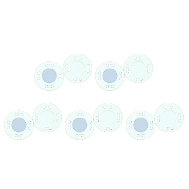 10 Pares De Botones Magnéticos Cierres A Presión Cierre De Costura Para Bolso Vestido DIY Blanco Sunnimix Broches de botones a presión