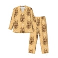 thumbnail image 1 of Balery German Shepherd Dog Pijama para Hombre de Dos Piezas con Manga Larga, Conjunto de Dormir y Descanso Suave con Bolsillos-Medium, 1 of 7