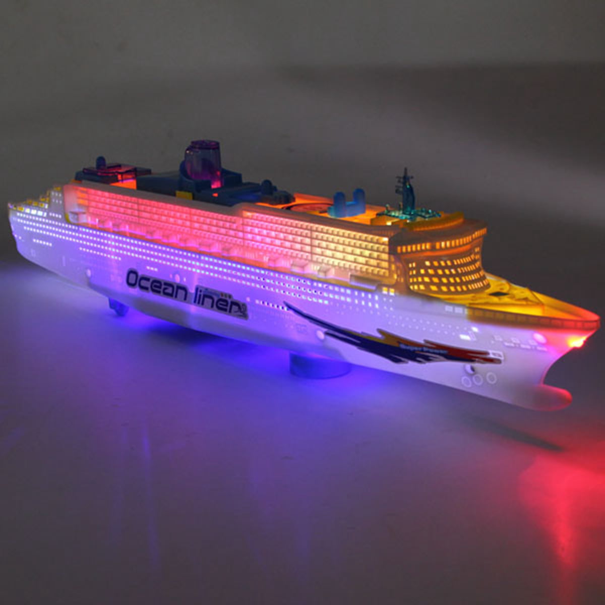 OCEAN LINER CRUISE SHIP BOAT ELECTRIC TOY FLASH LED LIGHT SOUND For KID CHILD 