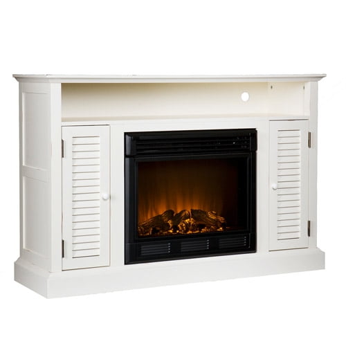 Wiltshire Fireplace Media Console Antique White - Box 1 of 2 - Walmart.com