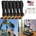 thumbnail image 3 of Lohoms 3-Pair Black Compression Socks L/XL 20-30mmHg Graduated Support Unisex Knee-high Stockings, 3 of 8