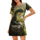 thumbnail image 1 of Fotbe Deep Forest Stone Green Dragon Bata de Dormir para Mujer con Estampado, Camisón de Algodón de Manga Corta, Ropa de Dormir Casual, 1 of 6