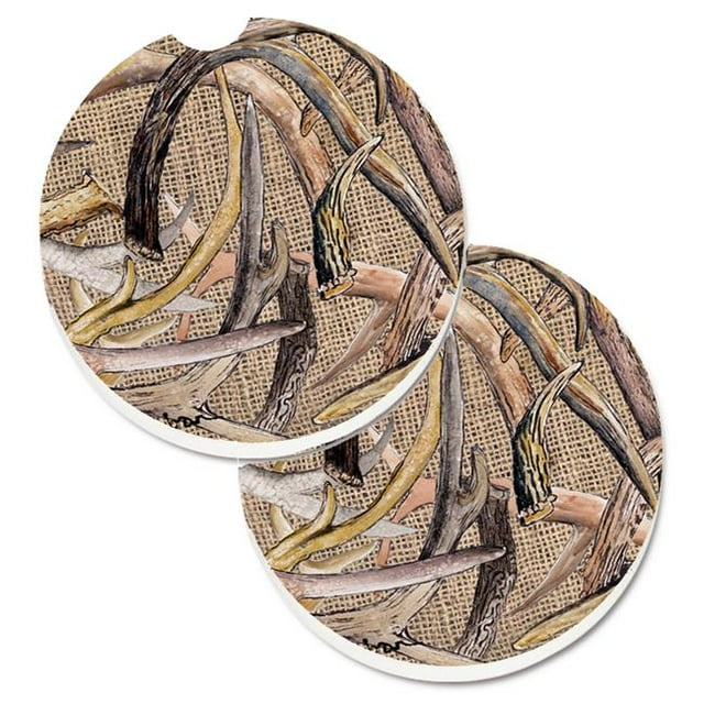 Cornes de Cerf Ensemble de 2 Porte-Gobelet Coaster