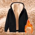 thumbnail image 5 of Women Fleece Coat Winter Warm Casual Long Sleeve Hooded Jackets Plus Size Fall Winter Cardigan Plush Warm Outwear, 5 of 7