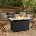 thumbnail image 6 of Aiho Outdoor Fire Pit Table, 45" Square 50000 BTU Patio Propane Fire Pit Table with Lava Rocks , Black, 6 of 9
