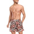 thumbnail image 3 of FORMRS Mens Swim Trunks Mesh Liner Quick Dry Casual Beach Board Shorts with Pockets, Sizes S-2XL, Orange Floral Leopard Pattern, 3 of 9