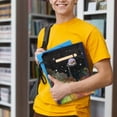 thumbnail image 6 of HELLHERO Colorful Nebula Pattern Design 1pcs Books Sleeve with Pocket Polyester Church Bag for Prayer Classmate 11.42 x 8.66 Inch, 6 of 7