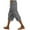 Gray, variant on Women's Striped Wide Leg Pants Button Down Front Elastic Waist Drawstring Casual Summer Beach Wear Loose Culottes Mid-Calf Length Trousers Multiple Color Options