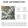 thumbnail image 5 of Shangniulu Chinese wind Dragon Tiger waves short plush pillowcase cushion home office sofa living room square decorative pillowcase, 5 of 5