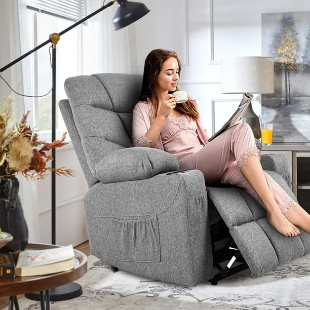 PAOLFOX Power Lift Recliner Chair with Vibration Massage and Lumbar