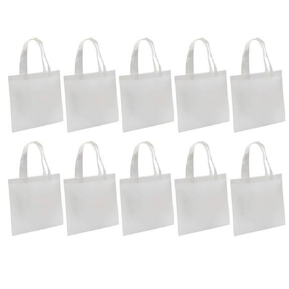 GASTROPOD 10pcs Blank Polyester Shopping Bag Crafting Decorating Tote Bag