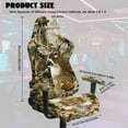 thumbnail image 5 of SCRAWLGOD Camo Hunting Forest Deer Print Print Gaming Chair Slipcover, 4 Pieces Stretchable Rotating Chair Slipcovers with Armrest Cover Dustproof Reclining Gaming Seat Covers with Zipper, 5 of 7