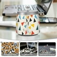 thumbnail image 6 of Yayeee Ashtray with Lid for Cigarette Smokeless Stainless Steel Home Ash Holder, Beige Triangles, 6 of 7