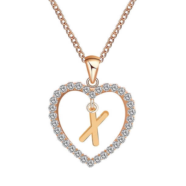 Collar para mujer, joyería para mujer, joyería de moda para mujer, regalo para mujer, 26 letras en inglés, nombre, cadena, colgante, collar, joyería, pulsera, collar