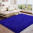 thumbnail image 5 of Janvonne Fluffy Area Rugs for Bedroom,4x6ft Soft Shaggy Bedside Rug, Indoor Floor Carpet for Kids, Dorms, Nursery Rooms, Home Decor Aesthetic,Bright Blue, 5 of 8