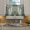 thumbnail image 2 of Yayeee Kitchen Curtains Tier Pair Light Filtering 27"x24" Rod Pocket Short Cafe Window Panel, Ghosts Playing in A Garden, 2 of 7