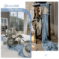 thumbnail image 4 of YMHPRIDE 35" x 157" Cheesecloth Dusty Blue Table Runner, 6 Pack, 4 of 7