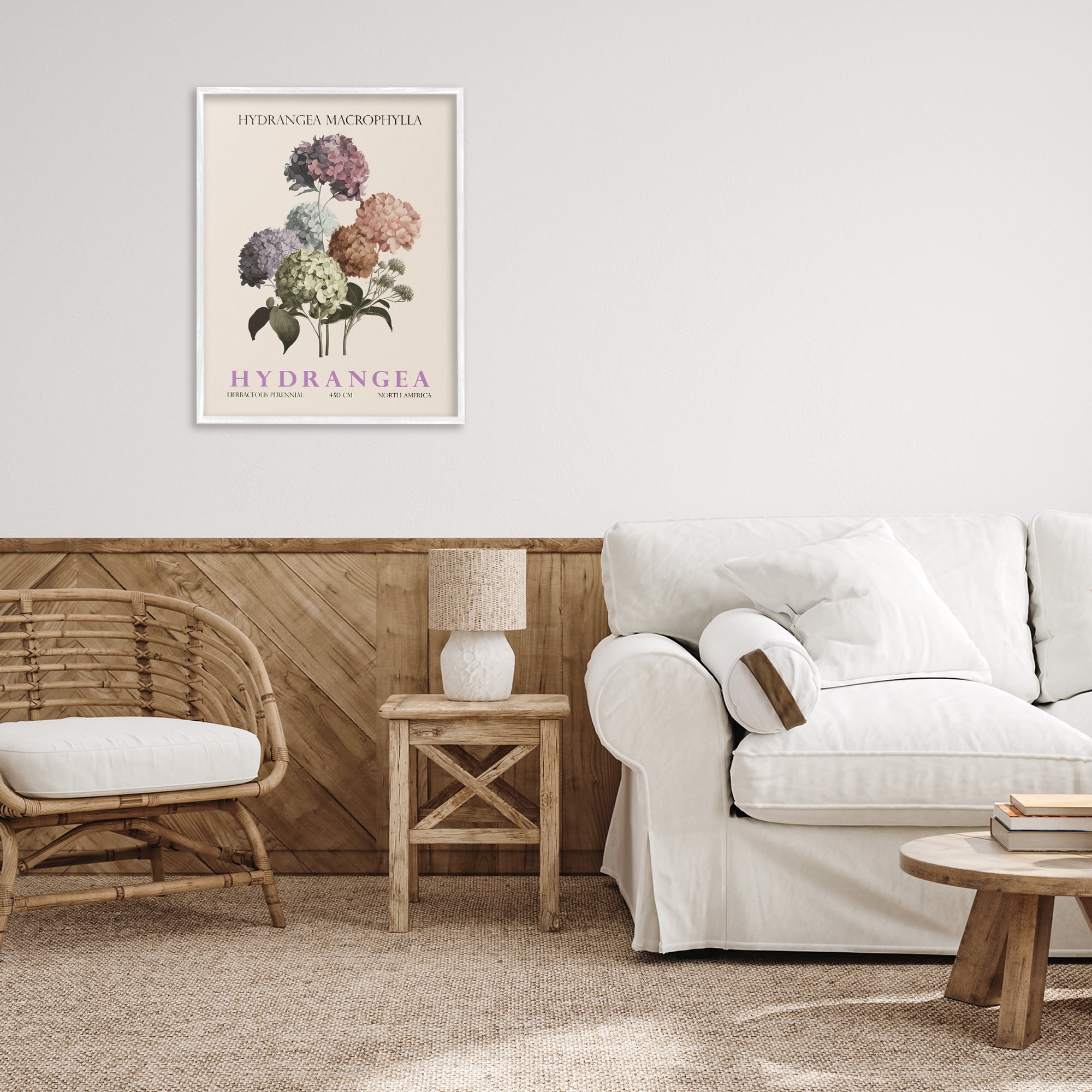 Stupell Industries Nature Hydrangea Bundle White Framed Giclee Art, design by Christopher Giampietro