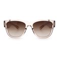 thumbnail image 3 of Retro Gentlemanly Vintage Style Horn Rim Hipster Plastic Sunglasses Peach - Brown, 3 of 7
