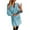 Blue, variant on Lilgiuy Women's V-Neck Solid Long Sleeve Pocket Cardigan Casual Outwear(Khaki,4) Fall Dresses for 2022 Spring Winter