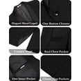 thumbnail image 5 of COOFANDY Wedding Outfit for Men 2 Piece Mens Suit Slim Fit Tuxedo with Shawl Lapel for Grooms, 5 of 6